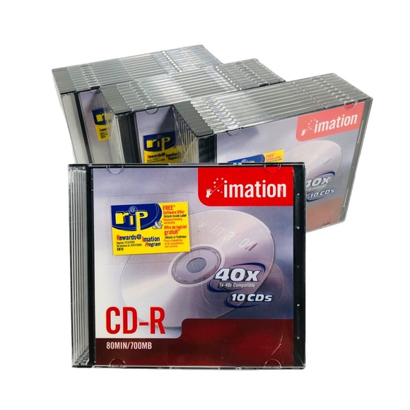 Lot of 4 Imation 10 pack CD-R 40x 80MIN/700MB New Factory Sealed - Picture 3 of 5